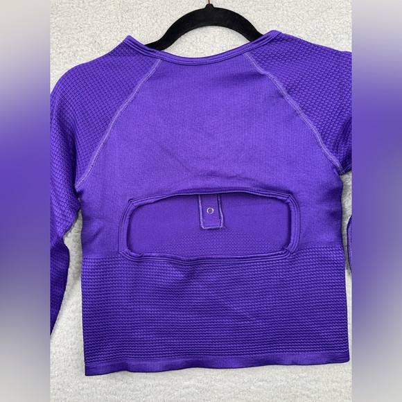 Free People Movement Top Bail Out Womens XL Long Sleeve Layer Henley Crop Top - Picture 6 of 12